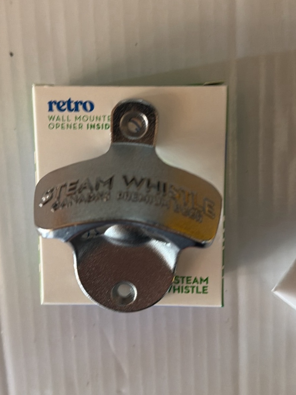 RETRO Steam Whistle Wall Mount Bottle Opener - Silver